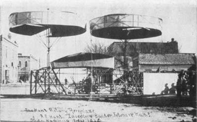 The Hunt Rotary Aeroplane, R. E. Hunt Inventor, Builder