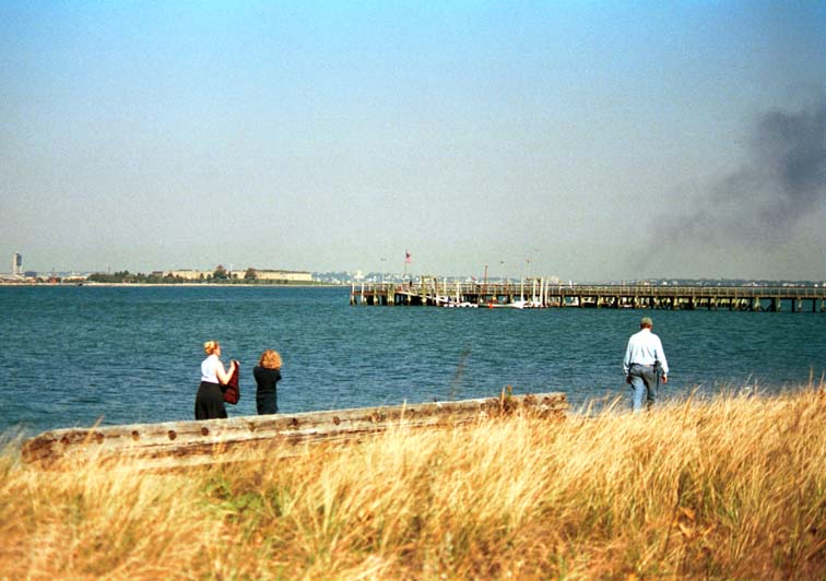 20011005-2-10-Thompson-Island-Dock-From-Beach (73K)