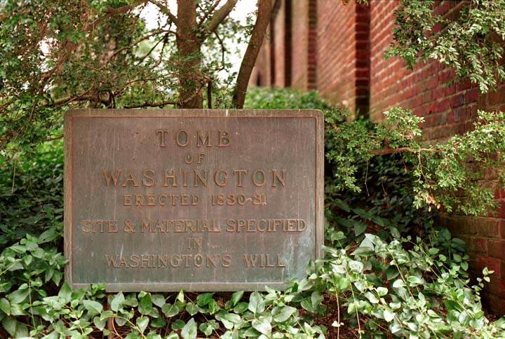 Tomb Of Washington / Erected 1830-1831 / Site & Material Specified In Washington's Will (112K)